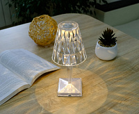 Настольная лампа CRYSTAL 3W R-ON/OFF-115x255-CLEAR/WHITE-DC5V/1A-IP20