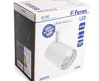 Светильник трековый 30W 4000K 35 градусов белый AL100