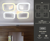 Люстра светодиодная FA4371/4 WH белый 45W (пду) сн/пр