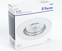 Светильник встраиваемый GU5.3 MR16 DL10 белый 