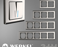 Веркель Рамка на 1 пост (глянцевый никель) WL02-Frame-01