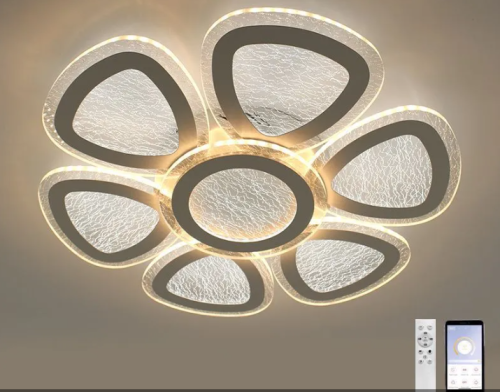 Люстра светодиодная "FUNDO DOUBLE" 130W 6T1R-APP-500X60-WHITE/ICE-220-IP20 сн/пр