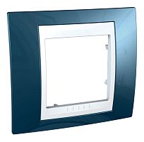 Рамка 1М UNICA голуб./бел. MGU6.002.854