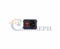 Выключатель клавишный 250V 10А (4с) ON-OFF красный с подсветкой и штекером C14 3PIN&nbsp;&nbsp;(RWG-112)&nbsp;&nbsp;REXANT сн/пр