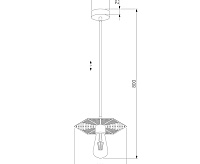 Подвесной светильник 50167/1 бронза/черный