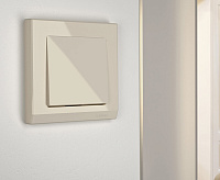 Веркель Выключатель 1-кл проходной (слоновая кость) WL03-SW-1G-2W-ivory