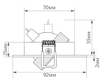 Светильник встраиваемый GU5.3 MR16 DL2811 белый хром