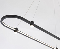 Светильник подвесной светодиодный FL5589/1+4 BK черный 30W 3000K/4200K/6400K 1000*200*1300 (без ПДУ)