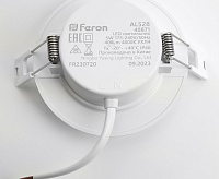 Светильник встраиваемый PPL-R&nbsp;&nbsp;5W 4000K белый (круг) AL528 /Feron.ONE