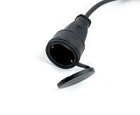 Удлинитель на рамке 1-местный с/з 3*1,5 20м черный PRF22-31-20