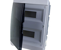 Щит встраиваемый 24 мод. IP40, прозрачная черная дверца Tekfor BVK 40-24-1