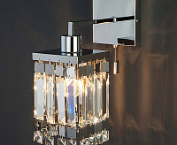 Бра 10100/1 хром/прозрачный хрусталь сн/пр