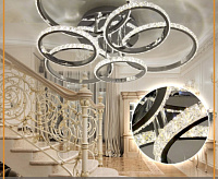 Люстра светодиодная "PRINCESSA" 144W 6R-626-578*135 CHROME/CRYSTALL-220-IP20