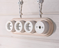 Веркель Изолятор без винта 50шт. (белый) Ретро WL18-17-02