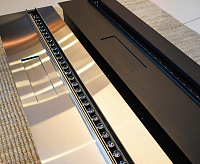 Электрический очаг Schones Feuer 3D FireLine 1000 стальной + синий цвет