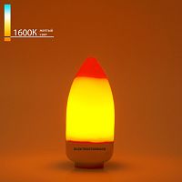 Лампа светодиодная C37 3W 1600K E14 имитация пламени BLE1436