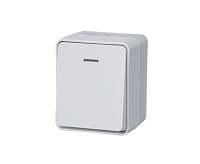 AtlasDesign Profi54 Белый Выключатель 1-кл&nbsp;&nbsp;с подсветкой IP54 ATN540113