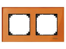 Рамка 2-м Merten стекл. оранж. кальцит SchE MTN404202