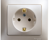 GLOSSA Розетка 1-местн с/з перламутр GSL000643