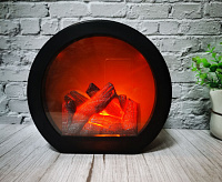 Светодиодный светильник "Миникамин" с эффектом пламени TL-956B, черный сн/пр