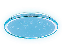 Накладной светильник с подсветкой RGB FF501 CH 60W 3000-6400K белый (ПДУ ИК)