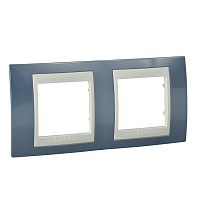 Рамка 2М UNICA горизонтальная хамелеон лед/беж. MGU6.004.554