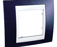 Рамка 1М UNICA индиго/бел. MGU6.002.842