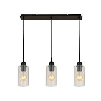 Подвесной светильник 7667-3P BLACK+CLEAR GLASS