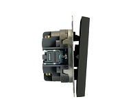 Эмили Переключатель 2кл, перекрестный, черный уголь ,RSW10-5111-05