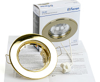 Светильник встраиваемый GU5.3 MR16 DL10 золото