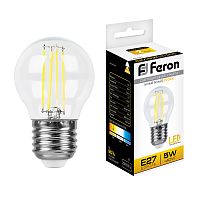 Лампа светодиодная FILAMENT  5W E27 2700K LB-61 шар (Feron)