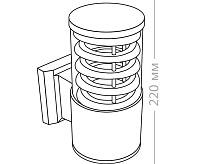Настенный светильник 230W E27 черный DH0801
