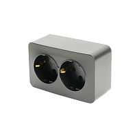 София Розетка 2-ая с/з черный матовый IP20 MST16-12-05