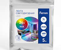 Лента светод&nbsp;&nbsp;COB/480-24V 14W/m RGB&nbsp;&nbsp;IP20 5м LS531