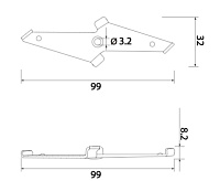 Slim Magnetic Монтажное крепление для шинопровода в натяжной потолок черный 2 шт