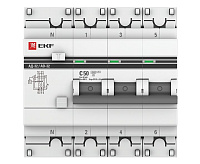 Дифференциальный автомат АД-32 3P+N 50А/30мА (хар. C, AC, электронный, защита 270В) 4,5кА EKF PROxima