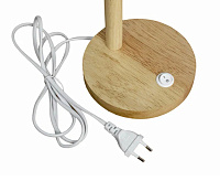 Настольная лампа LOT8055 дерево/белый металл E27