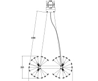 Люстра NESSA 55 12xG9--590x1295-GOLD/CRYSTAL-220-IP20