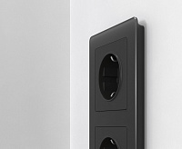 Веркель Рамка на 3 поста (черный Acrylic) W0032708