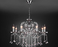 Люстра 10107/8 хром/дымчатый хрусталь Strotskis 