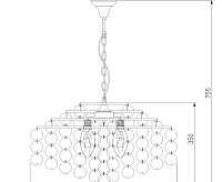 Люстра металл 3535/6 хром/перламутр