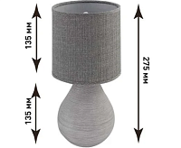 Настольная лампа BETA 1xE14 R-100x120x275-GRAY/GRAY-220-IP20