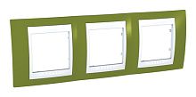 Рамка 3Мг UNICA Хамелеон гориз. фисташк./бел MGU6.006.866 сн/пр