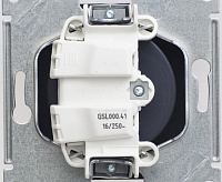 GLOSSA Розетка 1-местн б/з шоколад GSL000841