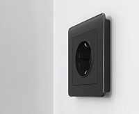 Веркель Рамка на 1 пост (черный Acrylic) W0012708