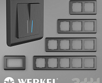 Веркель Рамка на 3 поста (Stream графит) WL12-Frame-03 / W0032104