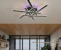 Люстра светодиодная A809/6 BK+RGB 