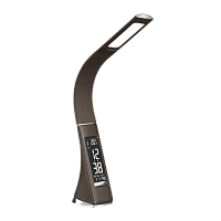 Настольная лампа TL-219BR димм c часами и термометром темный шоколад