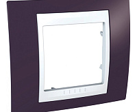 Рамка 1М UNICA гранат/бел. MGU6.002.872