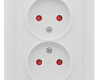 Розетка 10А EKF ERR10-102-100 2-местная без заземления